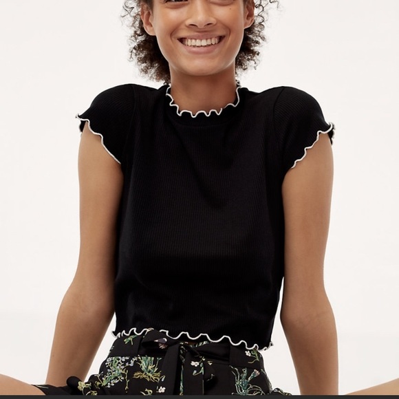 Aritzia Sunday Best Crowne T-Shirt Black&White (S) - Picture 1 of 4